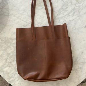 Able Selam real leather Tote in Whiskey